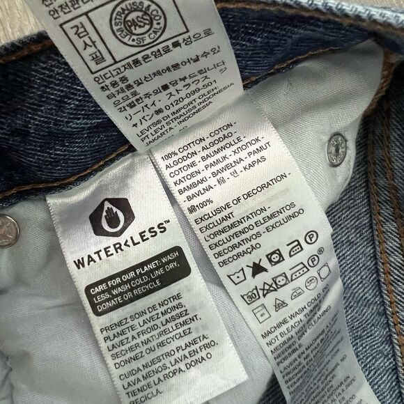 Levi's Premium 501® SKINNY Destructed Medium Indigo Medium Wash 29 x 28 women’s - Picture 7 of 11